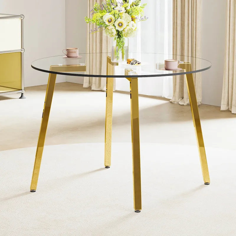 Moderner Tisch aus gehärtetem Glas, Esstisch, Couchtisch, Beistelltisch und Flurtisch für das Esszimmer