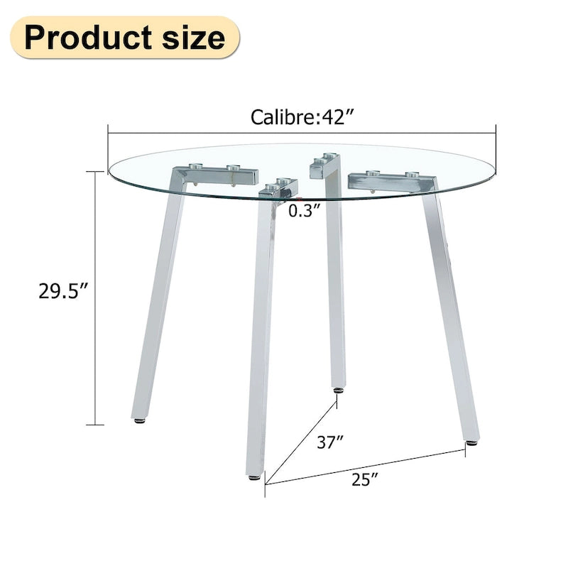 Moderner Tisch aus gehärtetem Glas, Esstisch, Couchtisch, Beistelltisch und Flurtisch für das Esszimmer