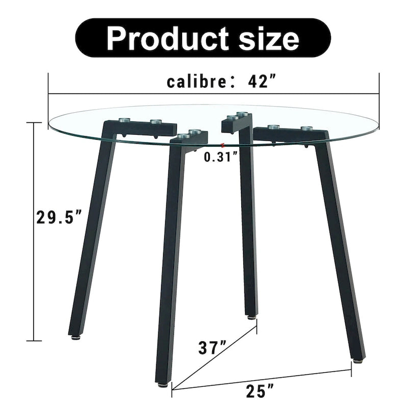 Mesa moderna de vidrio templado, mesa de comedor, mesa de café, mesa auxiliar y mesa de entrada para el comedor