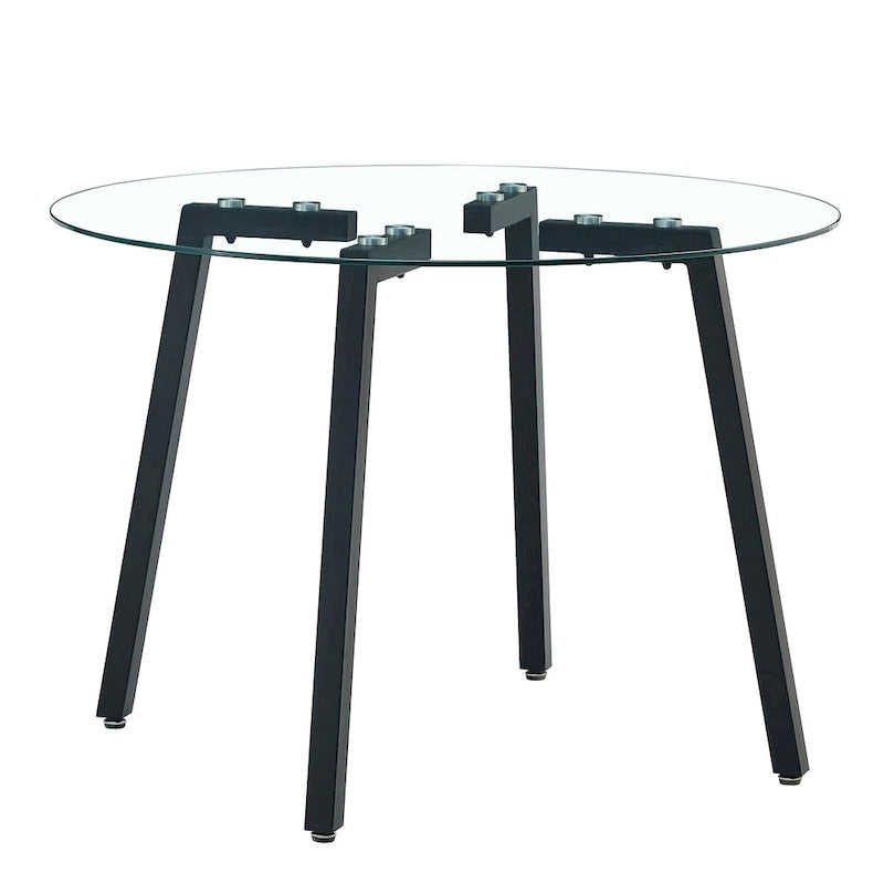 Mesa moderna de vidrio templado, mesa de comedor, mesa de café, mesa auxiliar y mesa de entrada para el comedor