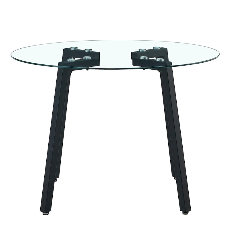 Mesa moderna de vidrio templado, mesa de comedor, mesa de café, mesa auxiliar y mesa de entrada para el comedor