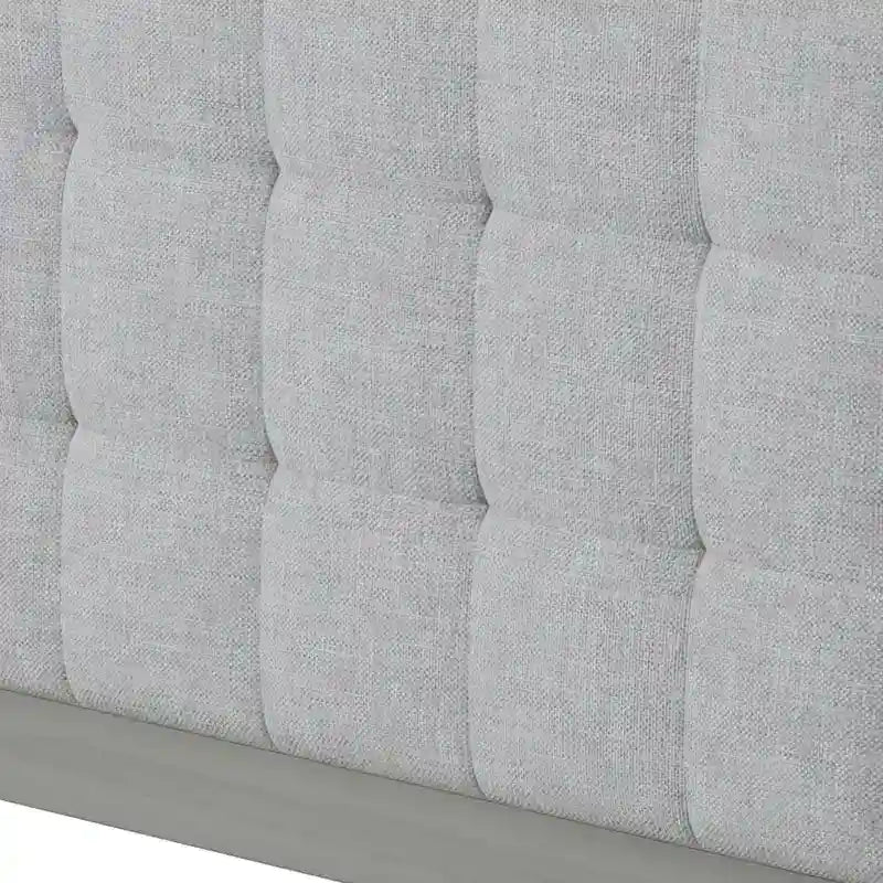 Massivholz-Plattformbett mit gepolstertem Kopfteil, King-Size