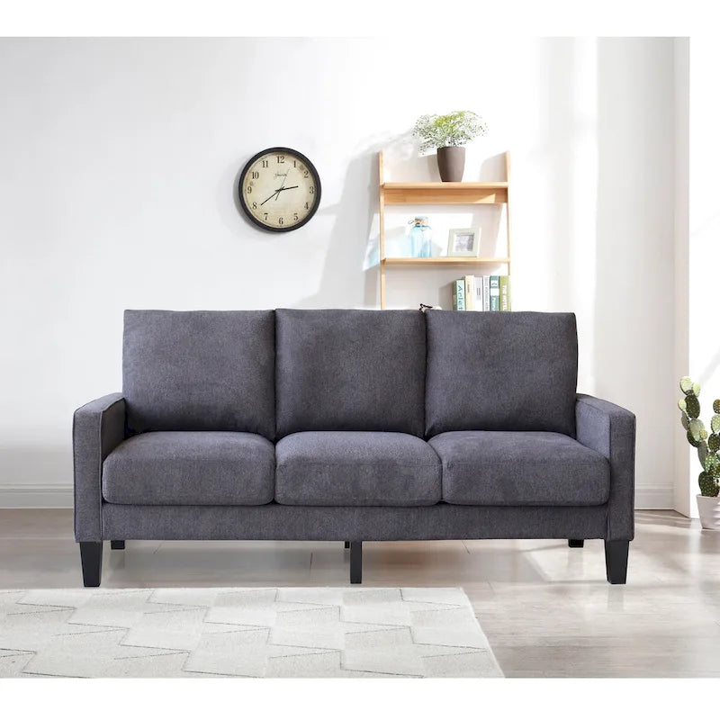 Sofá moderno para sala de estar en tela beige