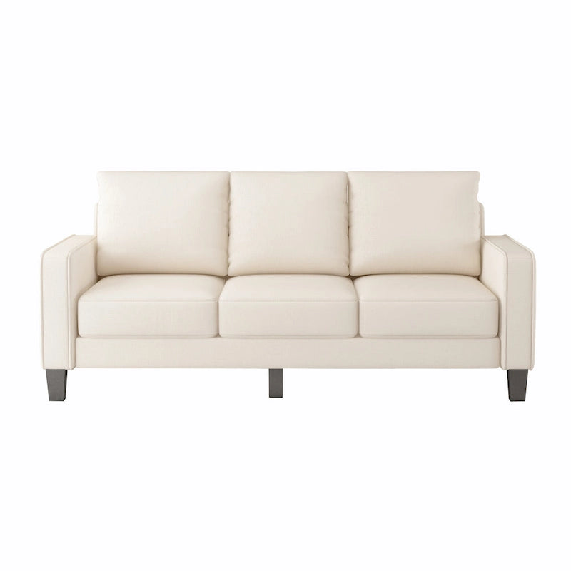 Sofá moderno para sala de estar en tela beige