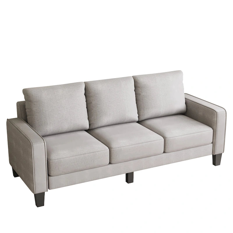 Sofá moderno para sala de estar en tela beige