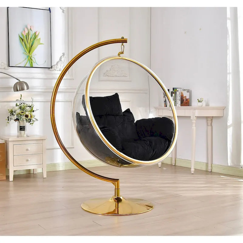Ergonomic Bubble Standing Chair with Flexible Rocking Base for Home Office