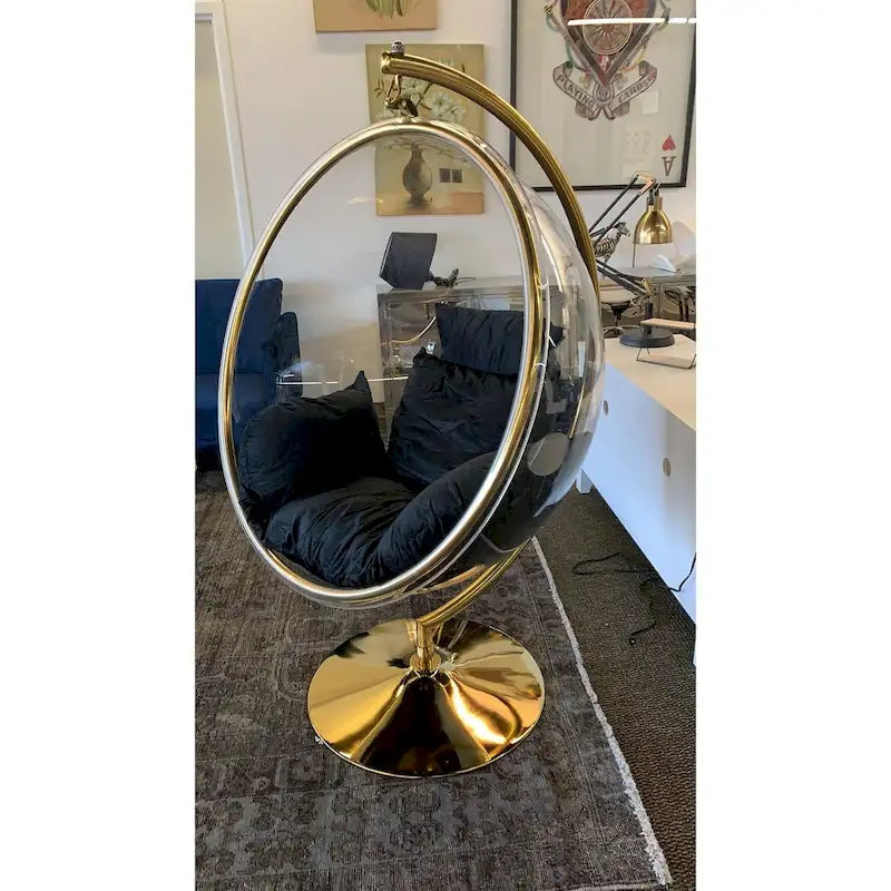 Ergonomic Bubble Standing Chair with Flexible Rocking Base for Home Office