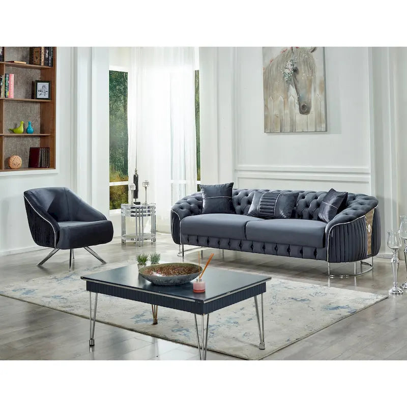 Bequemer moderner 2-Sitzer-Loveseat
