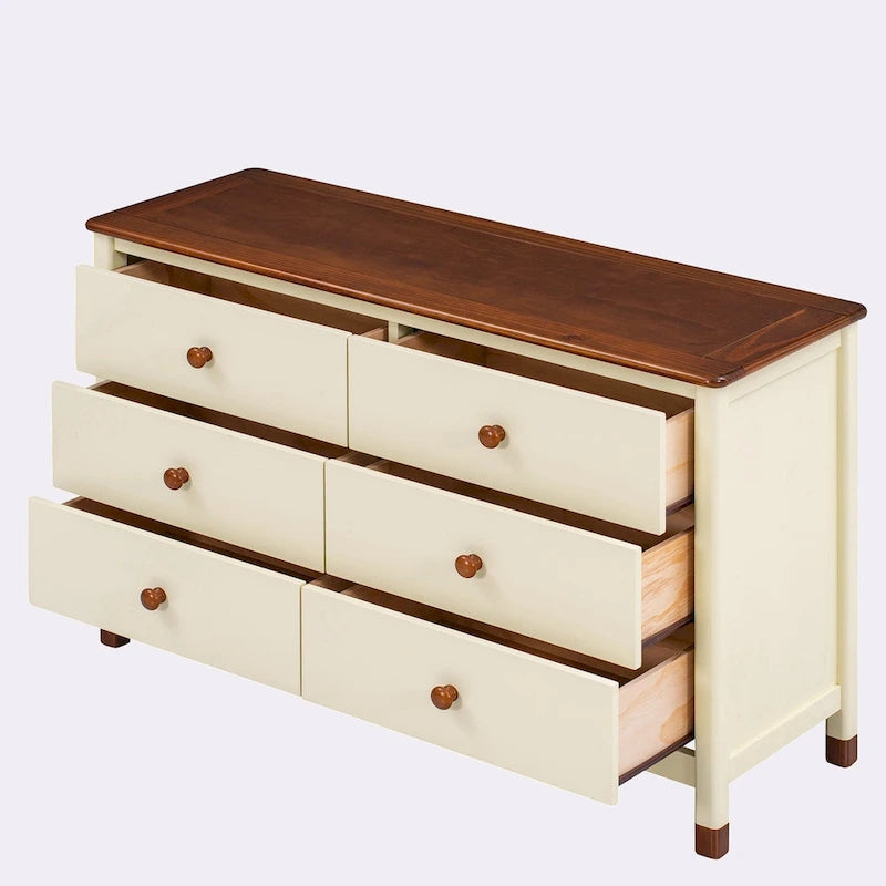 Kommode aus Holz mit 6 Schubladen