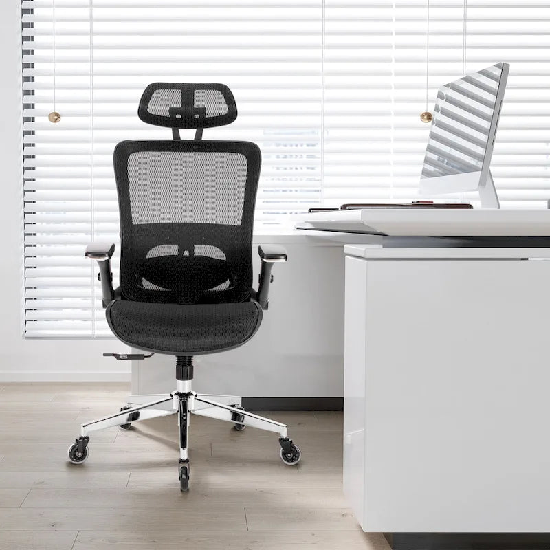 Silla de oficina de malla con función de bloqueo
