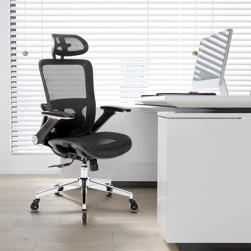 Silla de oficina de malla con función de bloqueo