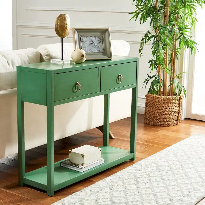 Mesa consola estrecha, 12"W × 38"D × 32"H