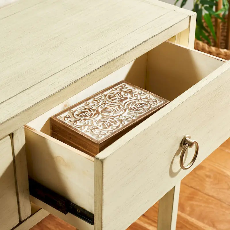 Mesa consola estrecha, 12"W × 38"D × 32"H