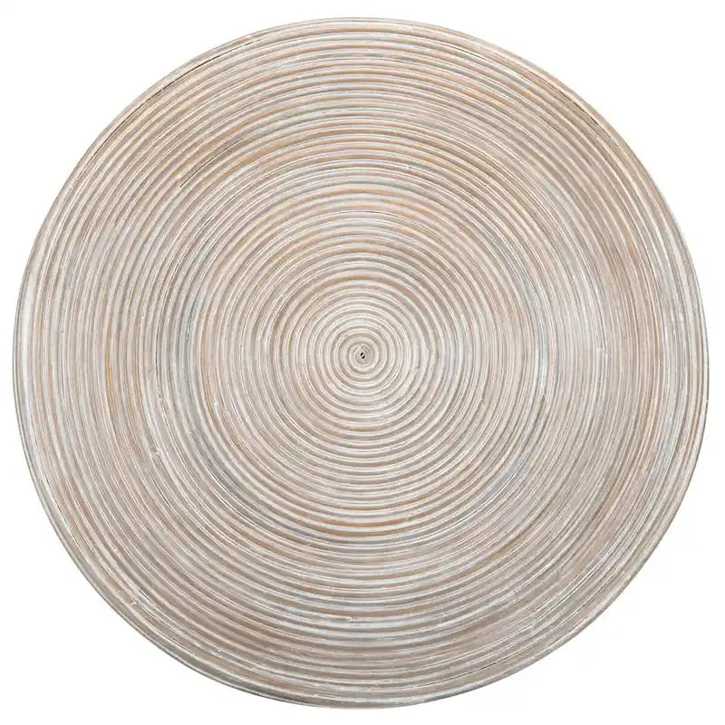 Pedestal Metal Round Coffee Table, 32"W × 32"D × 18"H