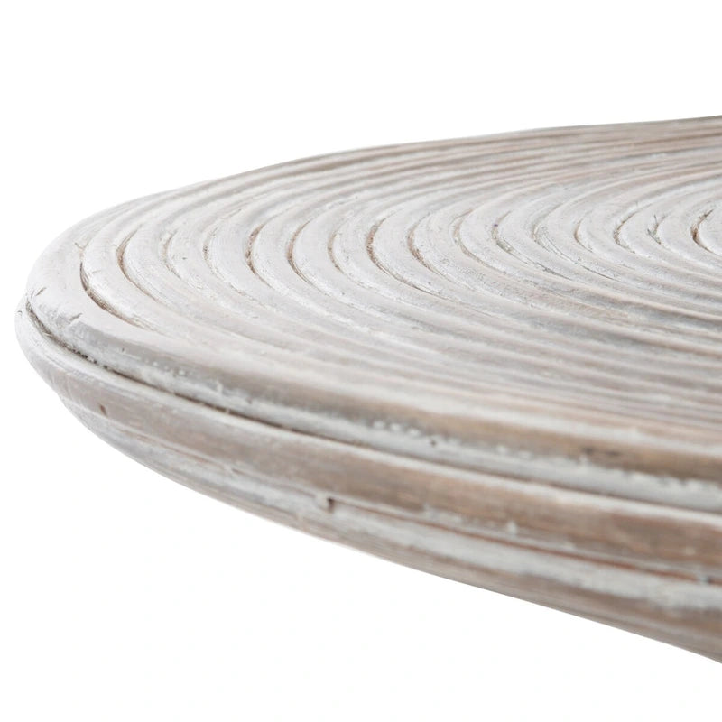 Pedestal Metal Round Coffee Table, 32"W × 32"D × 18"H