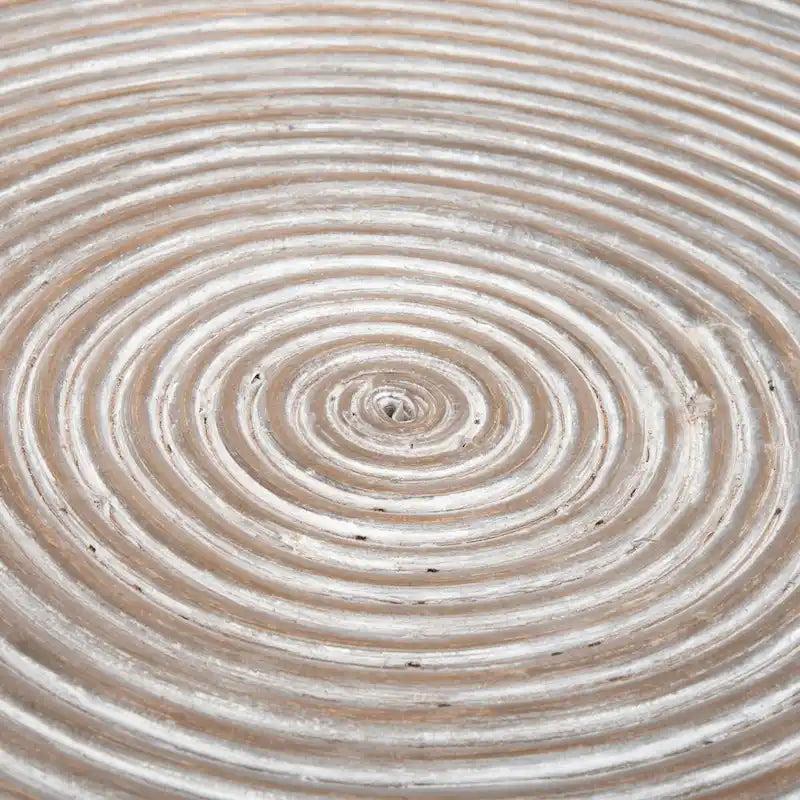 Pedestal Metal Round Coffee Table, 32"W × 32"D × 18"H