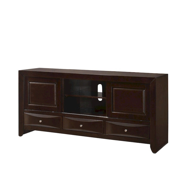 Dark Cherry Bookcase Storage Platform Bed