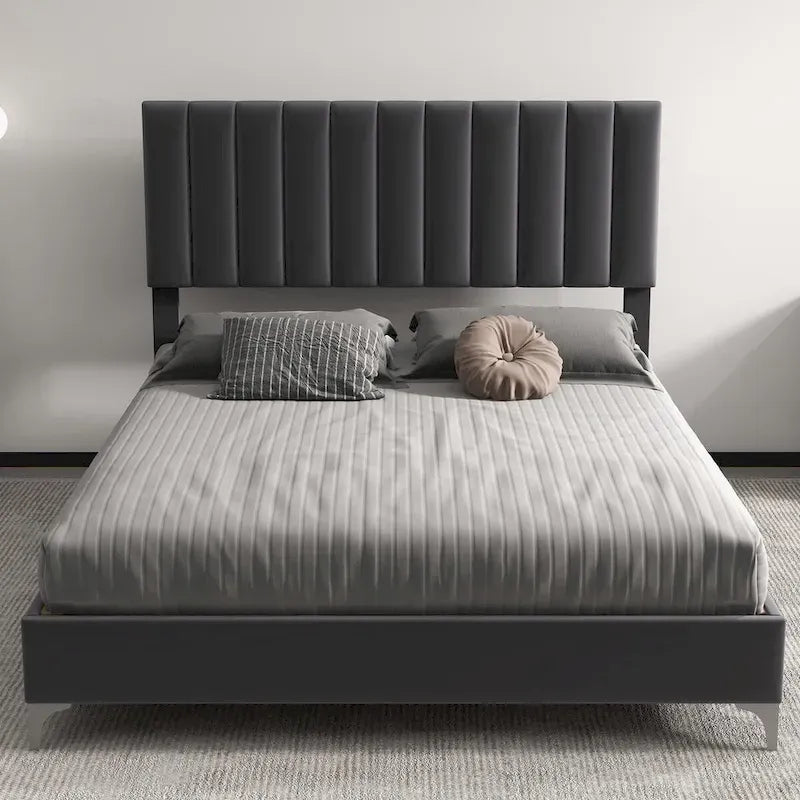 Bedframe met verstelbaar hoofdbord, geen boxspring nodig, draagvermogen tot 800 Lbs