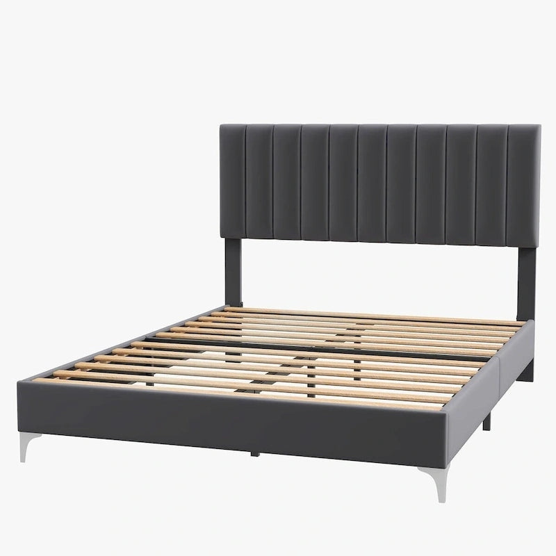 Bedframe met verstelbaar hoofdbord, geen boxspring nodig, draagvermogen tot 800 Lbs