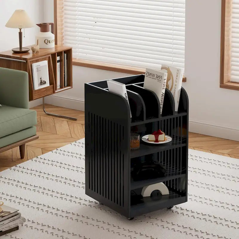 Carrito isla de cocina de 4 niveles con especiero y ruedas con bloqueo