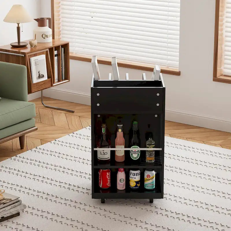 Carrito isla de cocina de 4 niveles con especiero y ruedas con bloqueo