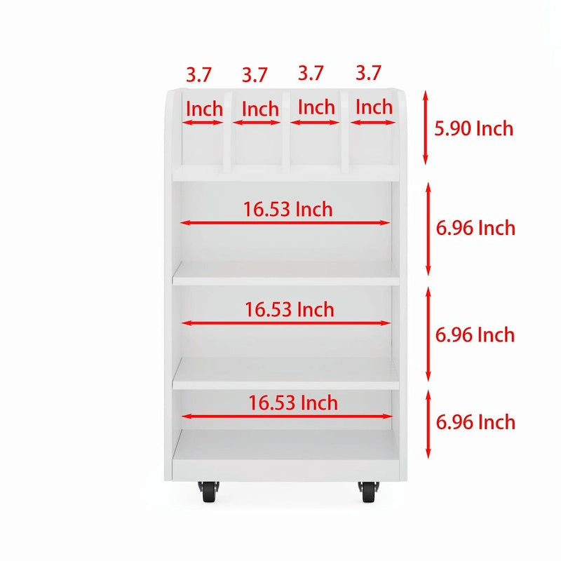 Carrito isla de cocina de 4 niveles con especiero y ruedas con bloqueo