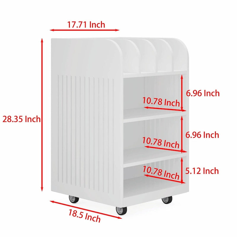 Carrito isla de cocina de 4 niveles con especiero y ruedas con bloqueo
