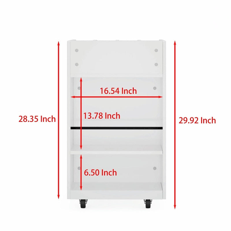 Carrito isla de cocina de 4 niveles con especiero y ruedas con bloqueo