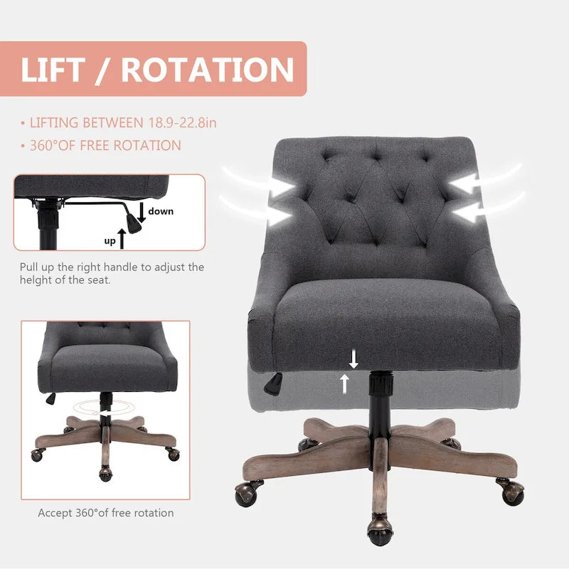 Silla tipo caparazón giratoria 360 grados y ajustable para la sala