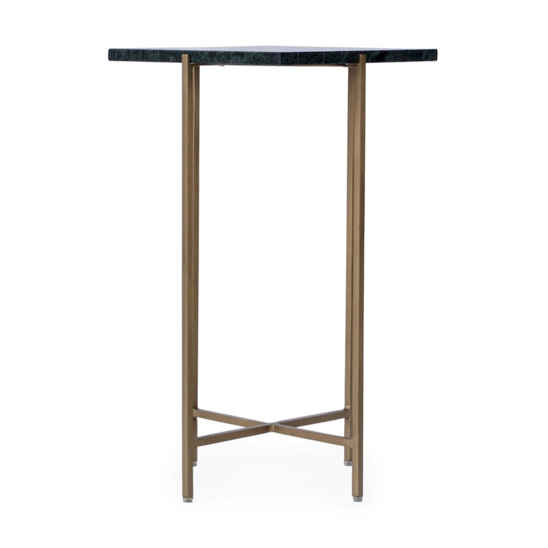 Quadratischer Marmor- und Metall-Beistelltisch