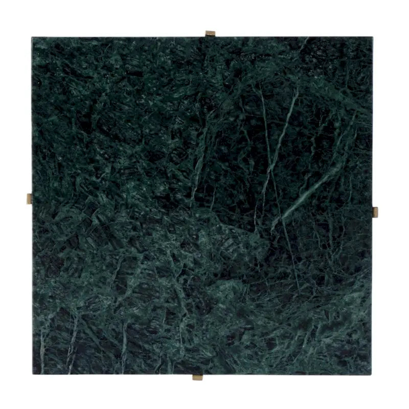 Quadratischer Marmor- und Metall-Beistelltisch