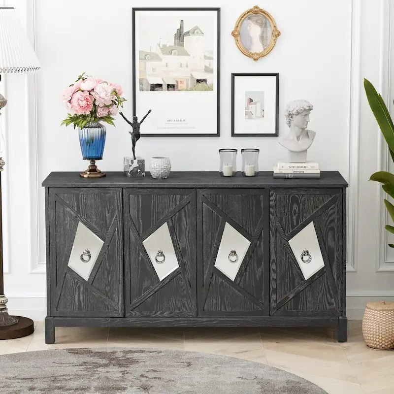 Modern 4-Door Cabinet