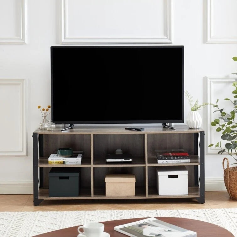TV-Medienkonsole aus Holz, TV-Ständer, Entertainment-Center