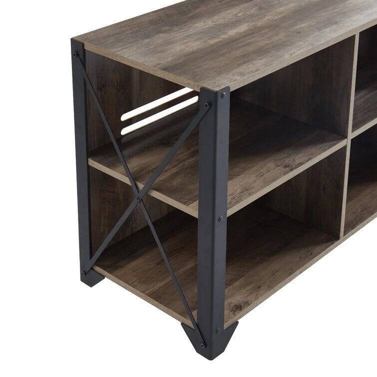 TV-Medienkonsole aus Holz, TV-Ständer, Entertainment-Center
