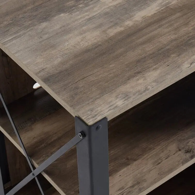 TV-Medienkonsole aus Holz, TV-Ständer, Entertainment-Center