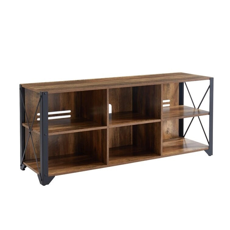 TV-Medienkonsole aus Holz, TV-Ständer, Entertainment-Center